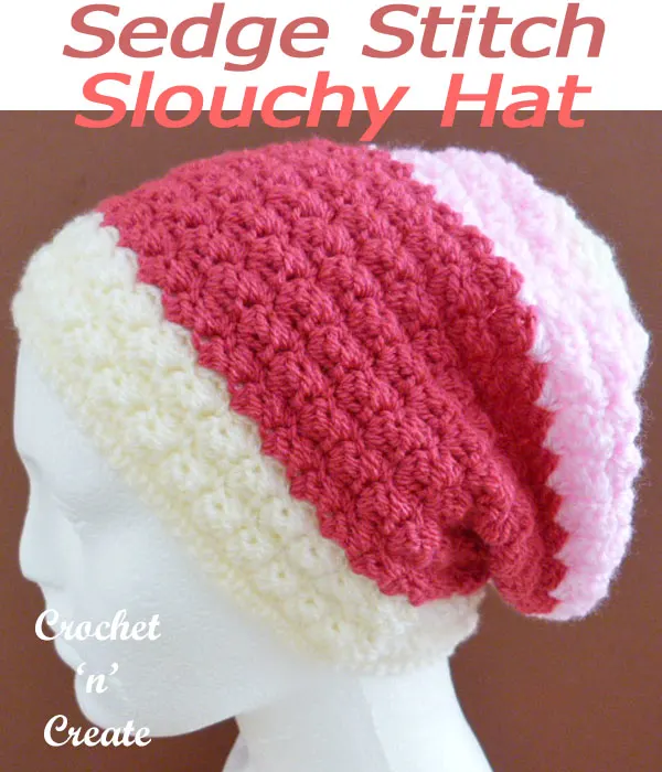 sedge stitch slouchy hat