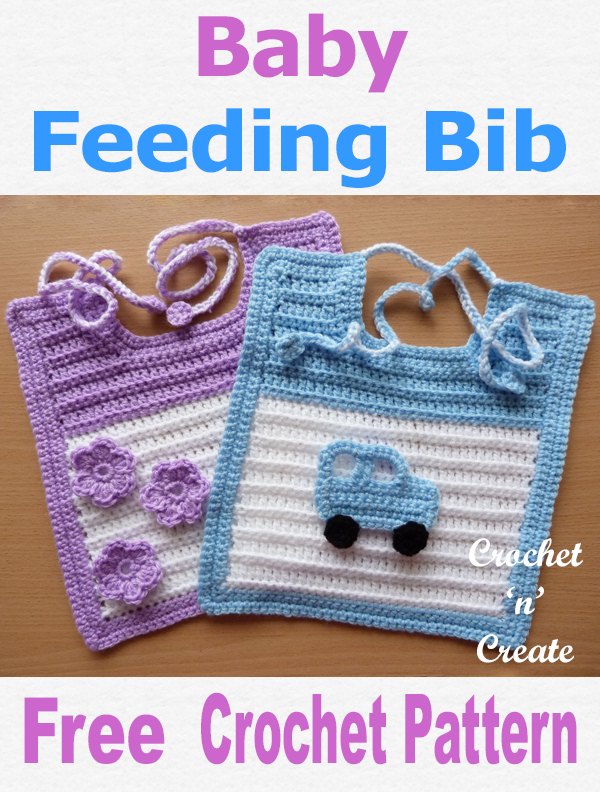 Crochet baby feeding bib