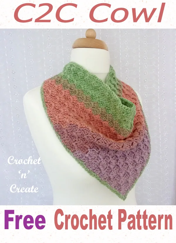 c2c crochet cowl