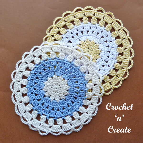 Crochet cotton lace doily
