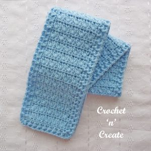 Crochet cross cluster scarf