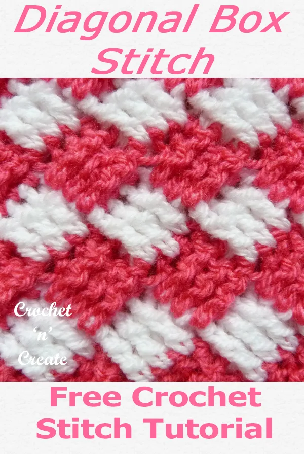 diagonal box crochet stitch