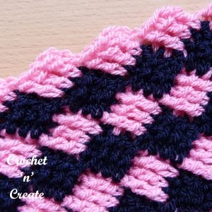 Diagonal Box Crochet Stitch - Free Crochet Instructions-Crochet 'n' Create