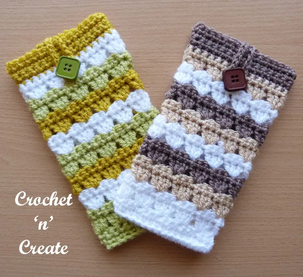 Crochet eyeglasses pouch