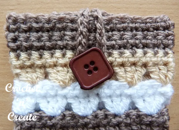 Crochet eyeglasses pouch