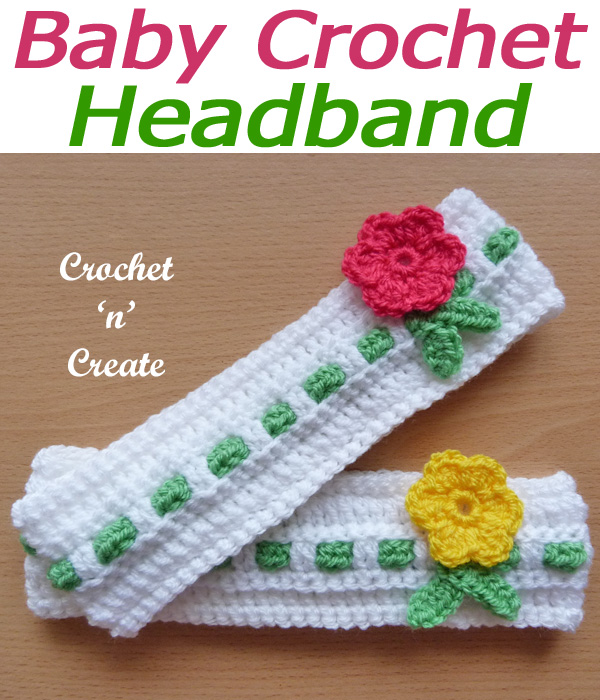 Baby crochet headband