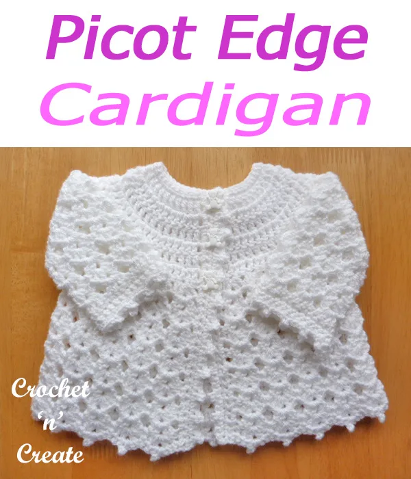 Picot edge cardigan