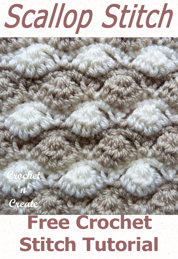 Scallop Stitch Crochet Tutorial - Free Instructions on Crochet 'n' Create