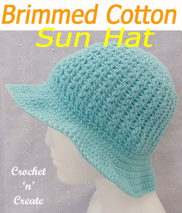 brimmed cotton sun hat