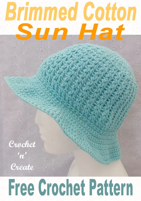 brimmed cotton sun hat