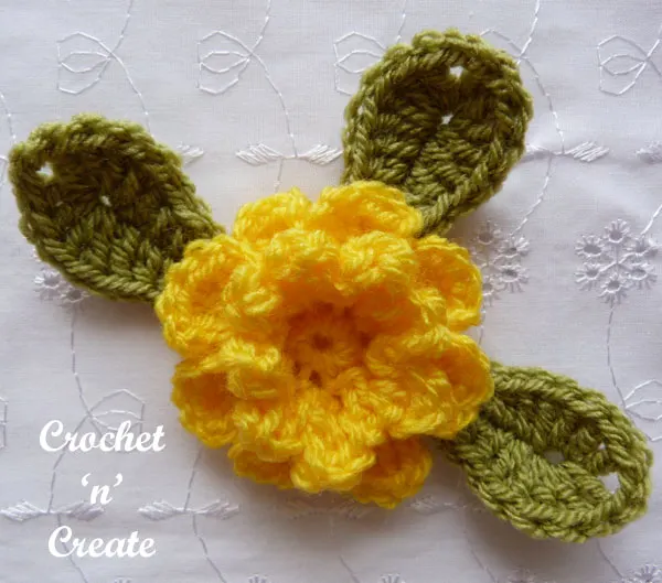 crochet flower applique2