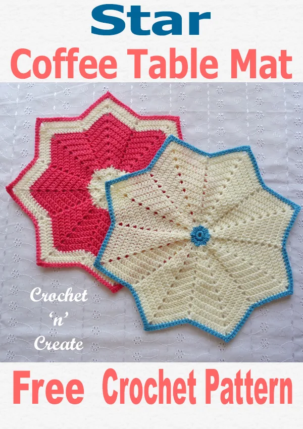 star coffee table mat