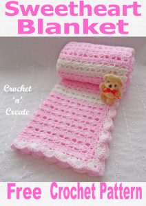 crochet sweetheart baby blanket