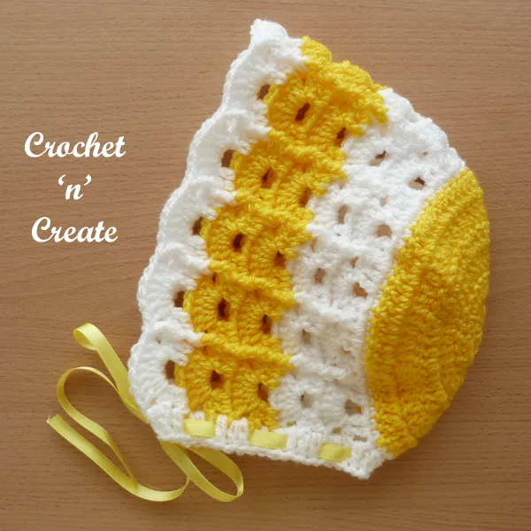 crochet baby summer bonnet