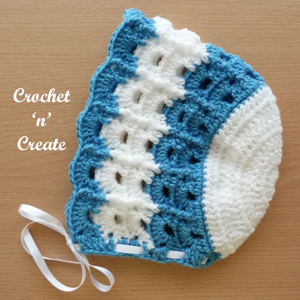 blue crochet baby summer bonnet4