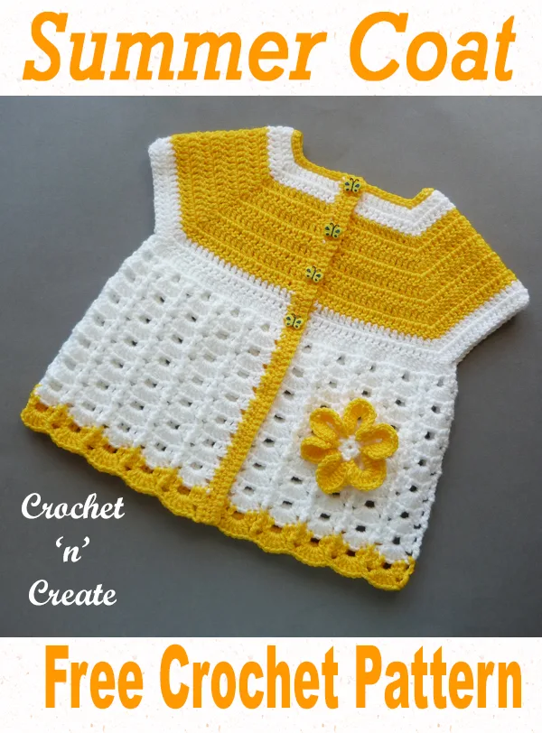 crochet baby summer coat