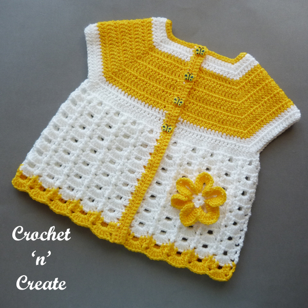 crochet baby summer coat