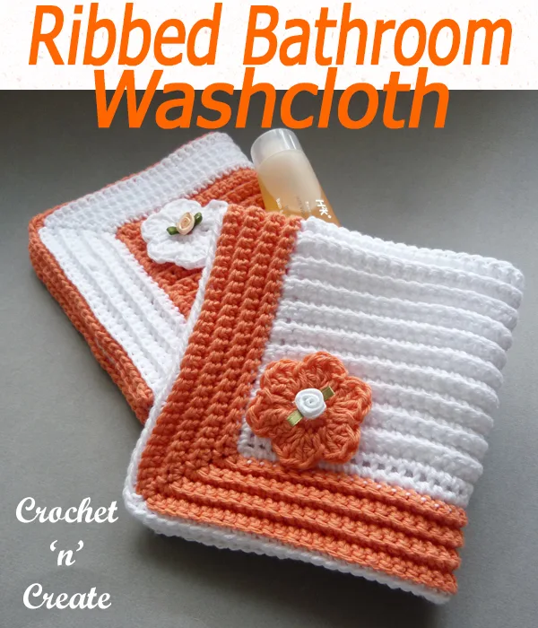 ribbed bathroom washcloth