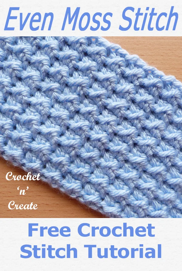 even moss crochet stitch