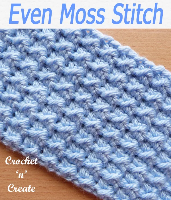 even moss stitch