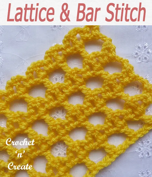 lattice and bar stitch