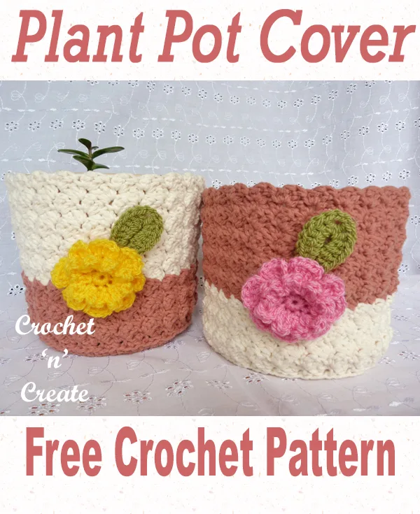 crochet plant pot cover