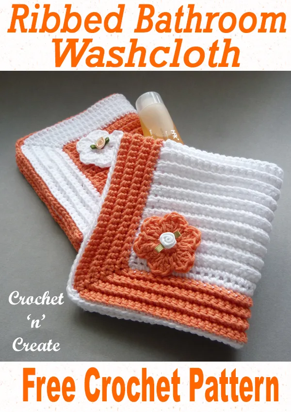 ribbed bathroom washcloth