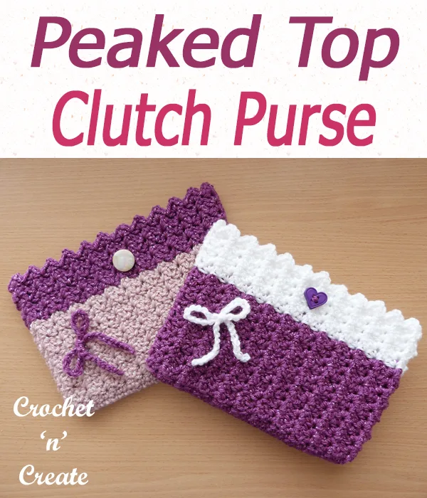 peaked top clutch purse