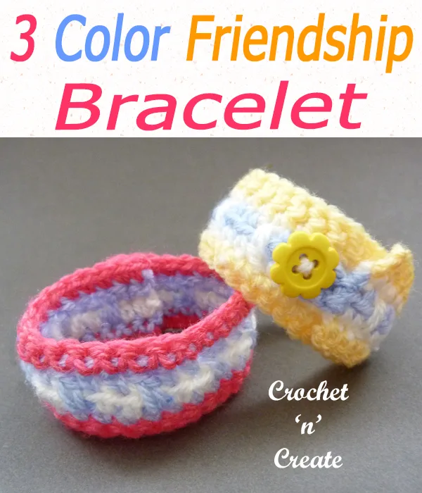 Three colour friendship bracelet