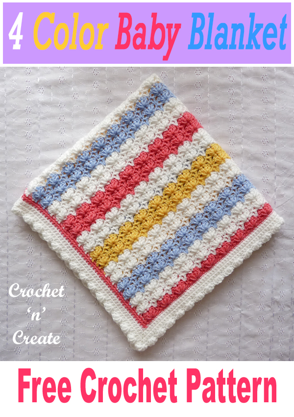 Four colour baby blanket