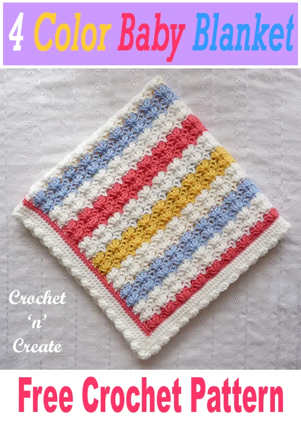 Four colour baby blanket