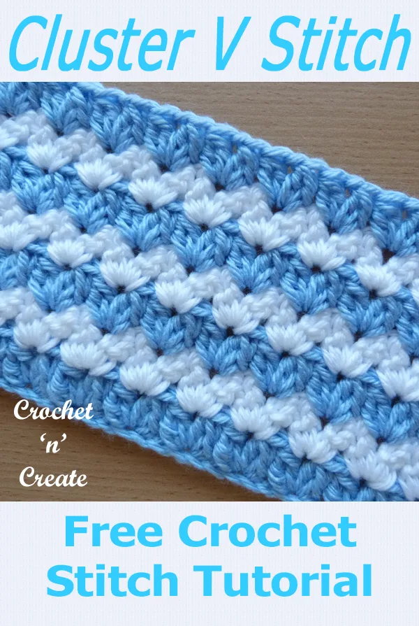 crochet cluster v-stitch