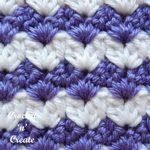 crochet v close up