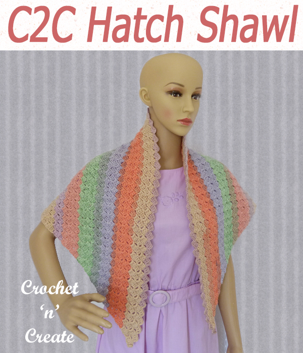 C2C Hatch Shawl