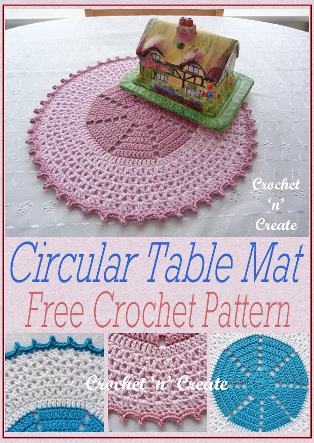 crochet circular table mat