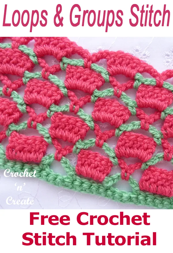 crochet loops and groups stitch