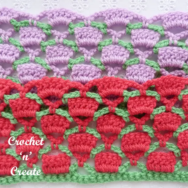 crochet loops and groups stitch