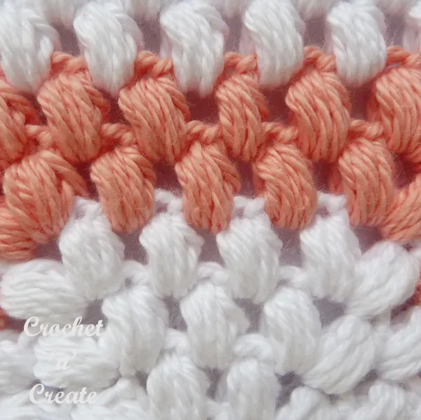 puff stitch closeup