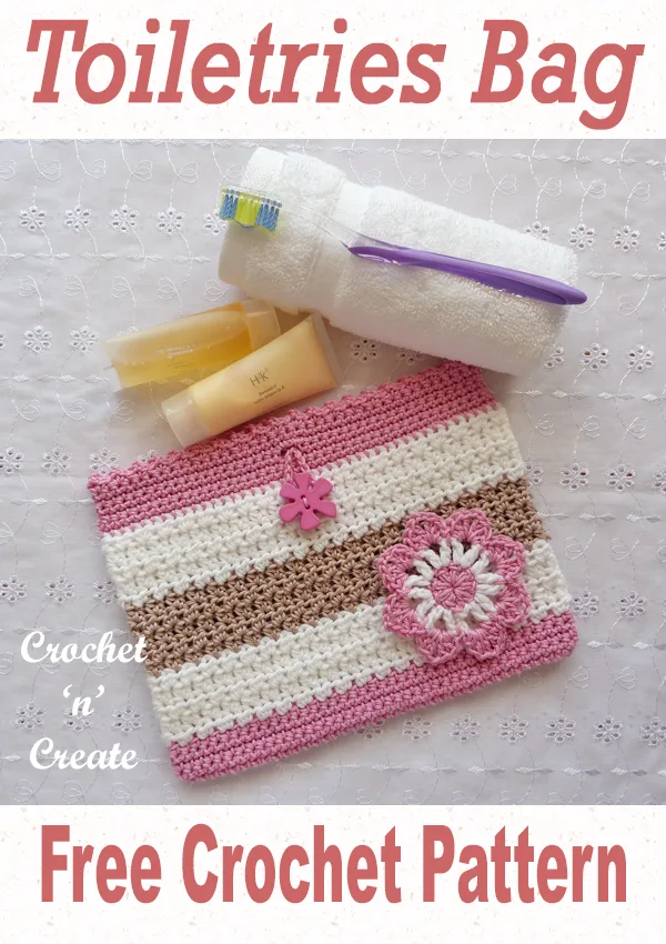 crochet toiletries bag