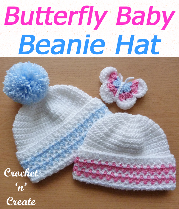 butterfly baby beanie hat