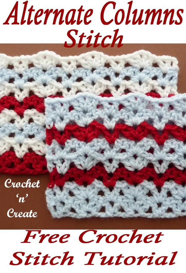 crochet alternate columns stitch