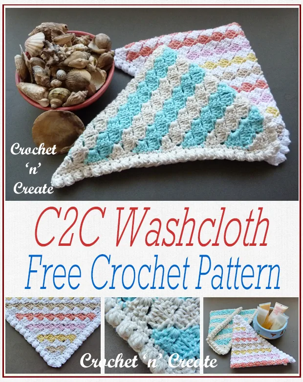 crochet c2c washcloth