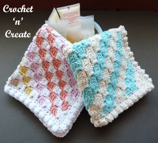 two washcloths