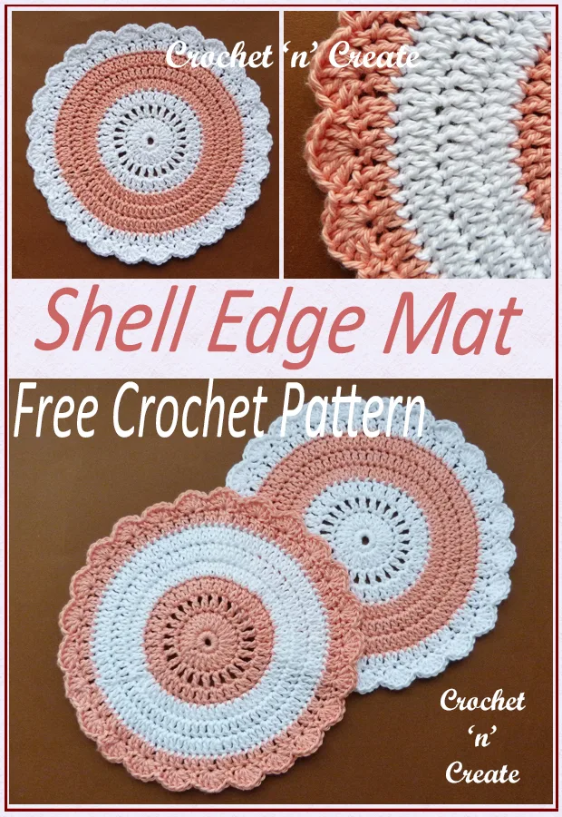 crochet shell edge mat