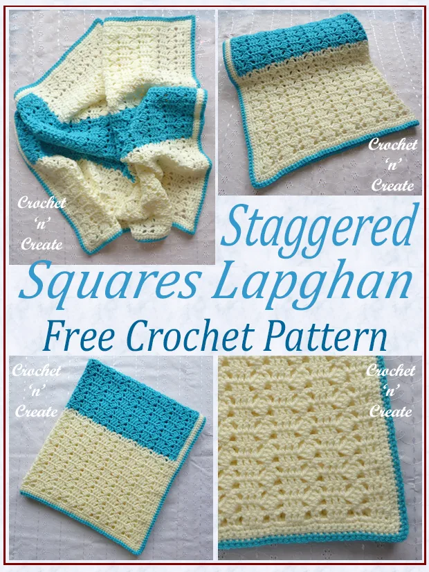 staggered squares crochet lapghan