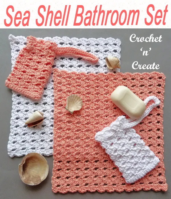 sea shell bathroom set