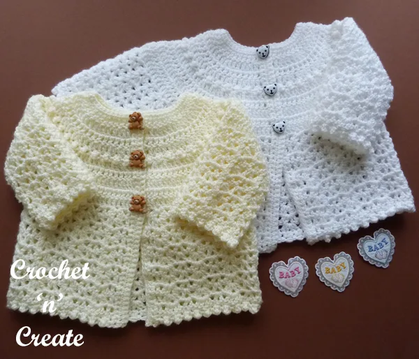 crochet baby baptism coat