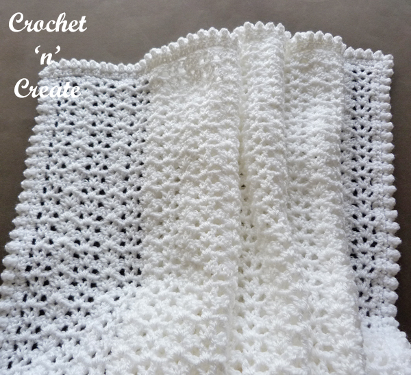 crochet baby baptism shawl