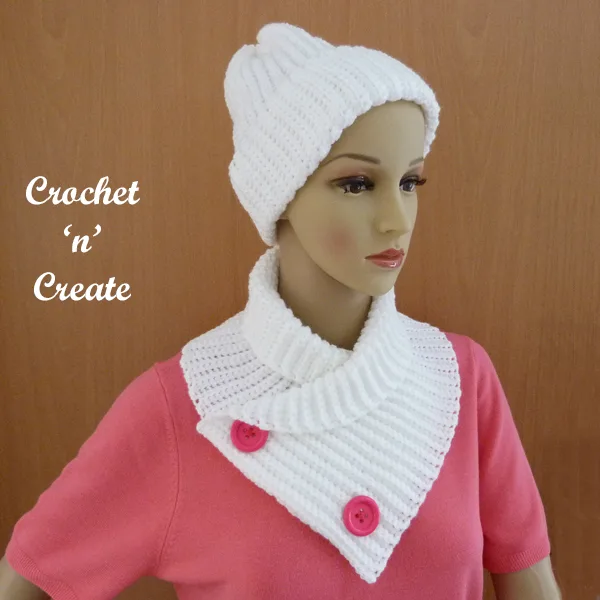 crochet ridged winter set