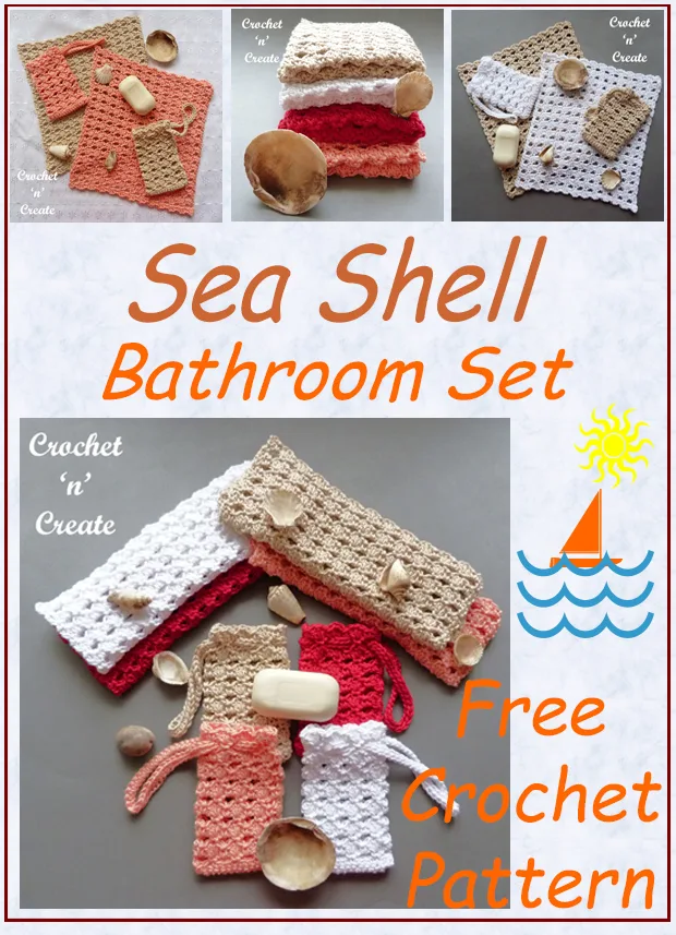 sea shell bathroom set